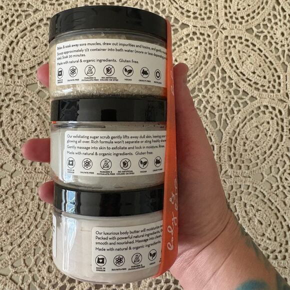 DANI Coconut Hibiscus Bath and Body Trio 4OZ Each Scrub Bath Soak Body Butter - Picture 5 of 7